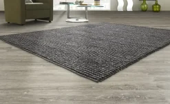 Handgewebter Naturteppich Ruhpolding | Dunkelgrau, 130x190 cm