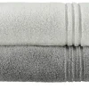 Handtuch (50 x 100cm), 2er-Set Anthrazit-Hellgrau Soft Cotton