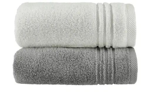 Handtuch (50 x 100cm), 2er-Set Anthrazit-Hellgrau Soft Cotton