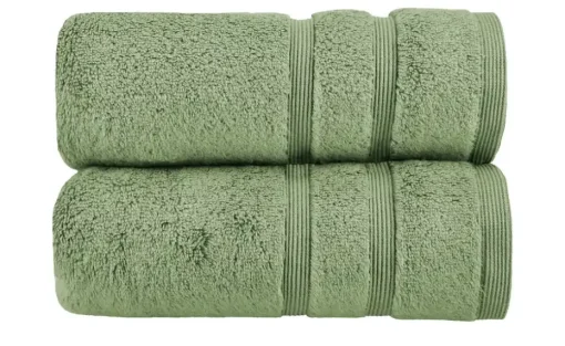 Handtuch (50 x 100cm), 2er-Set Moosgrün Kuschel Wuschel