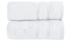 Handtuch (50 x 100cm), 2er-Set Weiß Kuschel Wuschel
