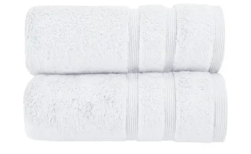 Handtuch (50 x 100cm), 2er-Set Weiß Kuschel Wuschel