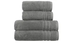 Handtuch-Set Anthrazit, 4-teilig Soft Cotton | Höffner