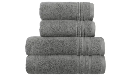 Handtuch-Set Anthrazit, 4-teilig Soft Cotton | Höffner