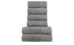 Handtuch-Set Anthrazit, 6-teilig  Soft Cotton | Höffner