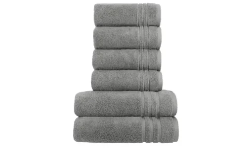 Handtuch-Set Anthrazit, 6-teilig  Soft Cotton | Höffner