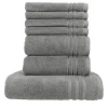 Handtuch-Set Anthrazit, 7-teilig Soft Cotton | Höffner