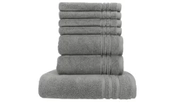 Handtuch-Set Anthrazit, 7-teilig Soft Cotton | Höffner
