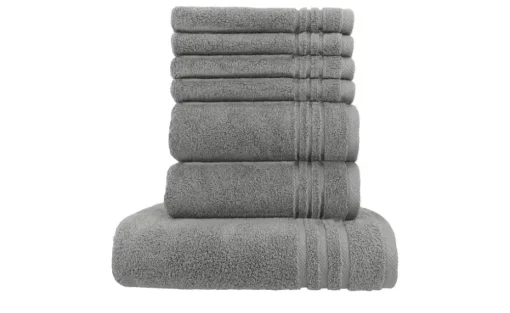 Handtuch-Set Anthrazit, 7-teilig Soft Cotton | Höffner