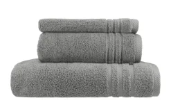 Handtuch-Set Anthrazit, 3-teilig Soft Cotton | Höffner