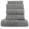Handtuch-Set Anthrazit, 7-teilig Soft Cotton | Höffner