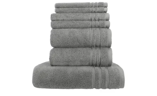 Handtuch-Set Anthrazit, 7-teilig Soft Cotton | Höffner