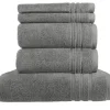 Handtuch-Set Anthrazit, 5-teilig Soft Cotton | Höffner