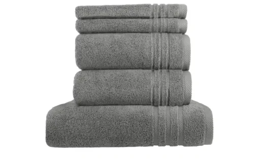 Handtuch-Set Anthrazit, 5-teilig Soft Cotton | Höffner