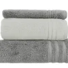 Handtuch-Set Anthrazit-Hellgrau, 3-teilig Soft Cotton