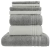 Handtuch-Set Anthrazit-Hellgrau, 7-teilig Soft Cotton