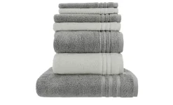 Handtuch-Set Anthrazit-Hellgrau, 7-teilig Soft Cotton