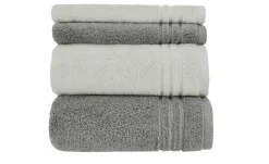 Handtuch-Set Anthrazit-Hellgrau, 4-teilig Soft Cotton
