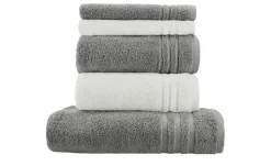Handtuch-Set Anthrazit-Hellgrau, 5-teilig Soft Cotton
