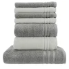 Handtuch-Set Anthrazit-Hellgrau, 7-teilig Soft Cotton