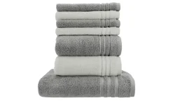 Handtuch-Set Anthrazit-Hellgrau, 7-teilig Soft Cotton
