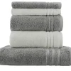 Handtuch-Set Anthrazit-Hellgrau, 5-teilig Soft Cotton