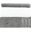 Handtuch-Set Anthrazit-Weiß, 3-teilig Soft Cotton