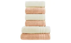 Handtuch-Set Creme-Hellorange, 6-teilig Soft Cotton