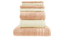 Handtuch-Set Creme-Hellorange, 7-teilig Soft Cotton