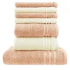 Handtuch-Set Creme-Hellorange, 7-teilig Soft Cotton