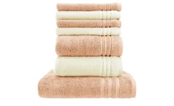 Handtuch-Set Creme-Hellorange, 7-teilig Soft Cotton
