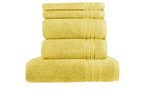 Handtuch-Set Gelb, 5-teilig  Soft Cotton | Höffner