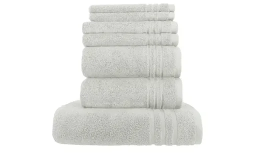 Handtuch-Set Hellgrau, 7-teilig Soft Cotton | Höffner