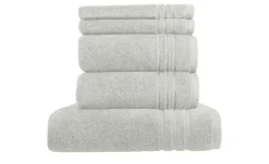 Handtuch-Set Hellgrau, 5-teilig Soft Cotton | Höffner