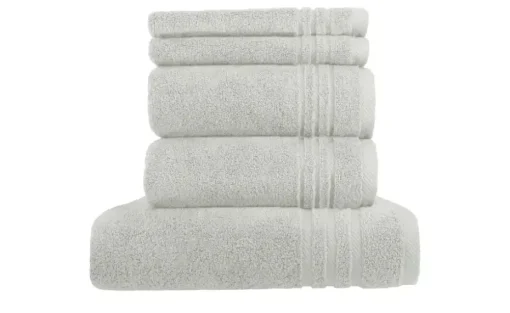 Handtuch-Set Hellgrau, 5-teilig Soft Cotton | Höffner