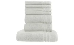 Handtuch-Set Hellgrau, 7-teilig Soft Cotton | Höffner