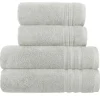 Handtuch-Set Hellgrau, 4-teilig Soft Cotton | Höffner