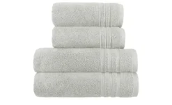Handtuch-Set Hellgrau, 4-teilig Soft Cotton | Höffner