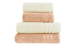 Handtuch-Set Hellorange-Creme, 4-teilig Soft Cotton