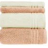 Handtuch-Set Hellorange-Creme, 4-teilig Soft Cotton