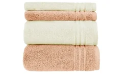 Handtuch-Set Hellorange-Creme, 4-teilig Soft Cotton