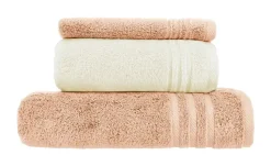 Handtuch-Set Hellorange-Creme, 3-teilig Soft Cotton