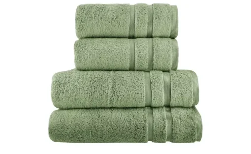 Handtuch-Set Moosgrün, 4-teilig  Kuschel Wuschel