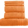 Handtuch-Set Orange, 5-teilig  Soft Cotton | Höffner