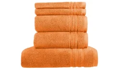 Handtuch-Set Orange, 5-teilig  Soft Cotton | Höffner