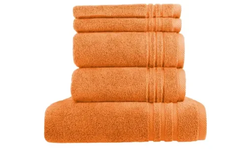 Handtuch-Set Orange, 5-teilig  Soft Cotton | Höffner