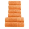 Handtuch-Set Orange, 6-teilig Soft Cotton | Höffner