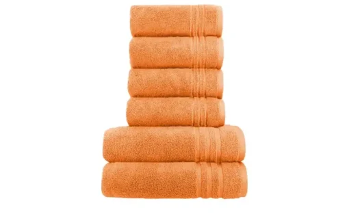 Handtuch-Set Orange, 6-teilig Soft Cotton | Höffner