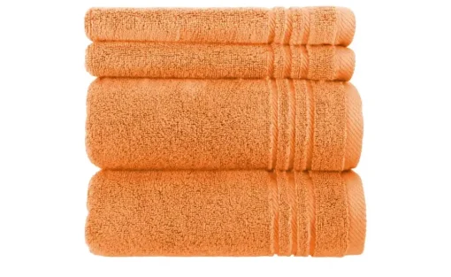 Handtuch-Set Orange, 4-teilig Soft Cotton | Höffner