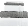Handtuch-Set Weiß-Anthrazit, 5-teilig Soft Cotton